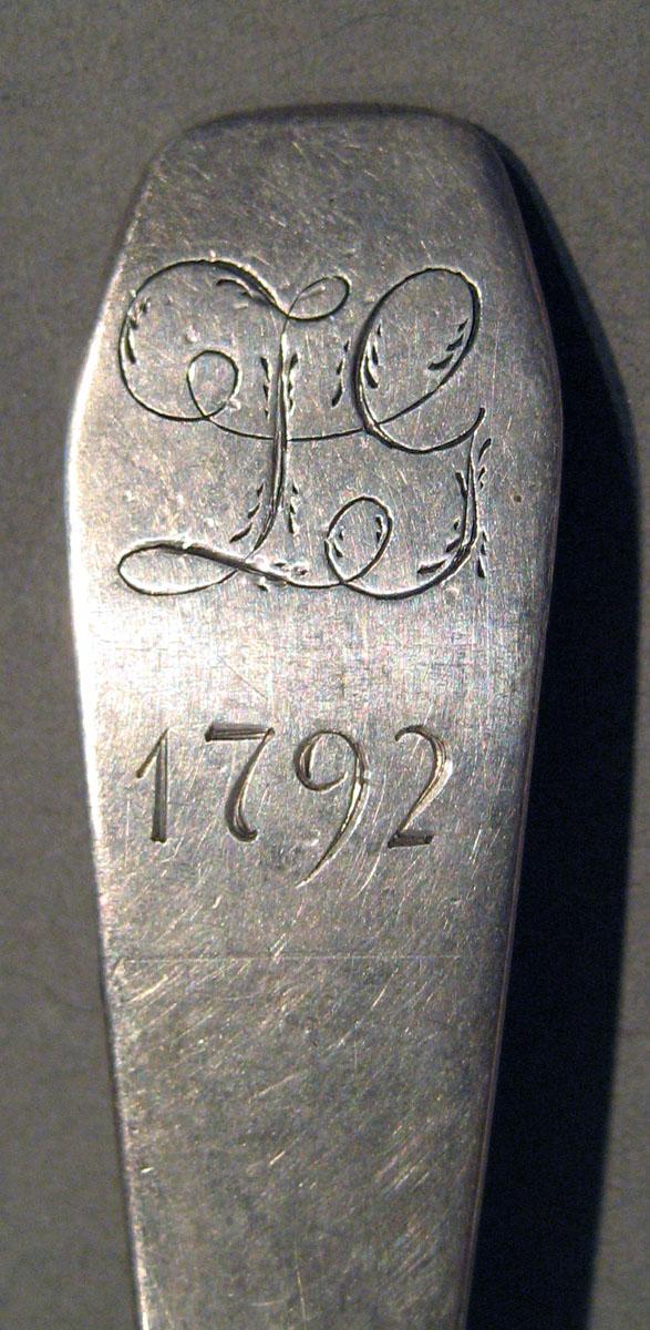 1998.0004.1018 Silver Spoon engraving upper surface