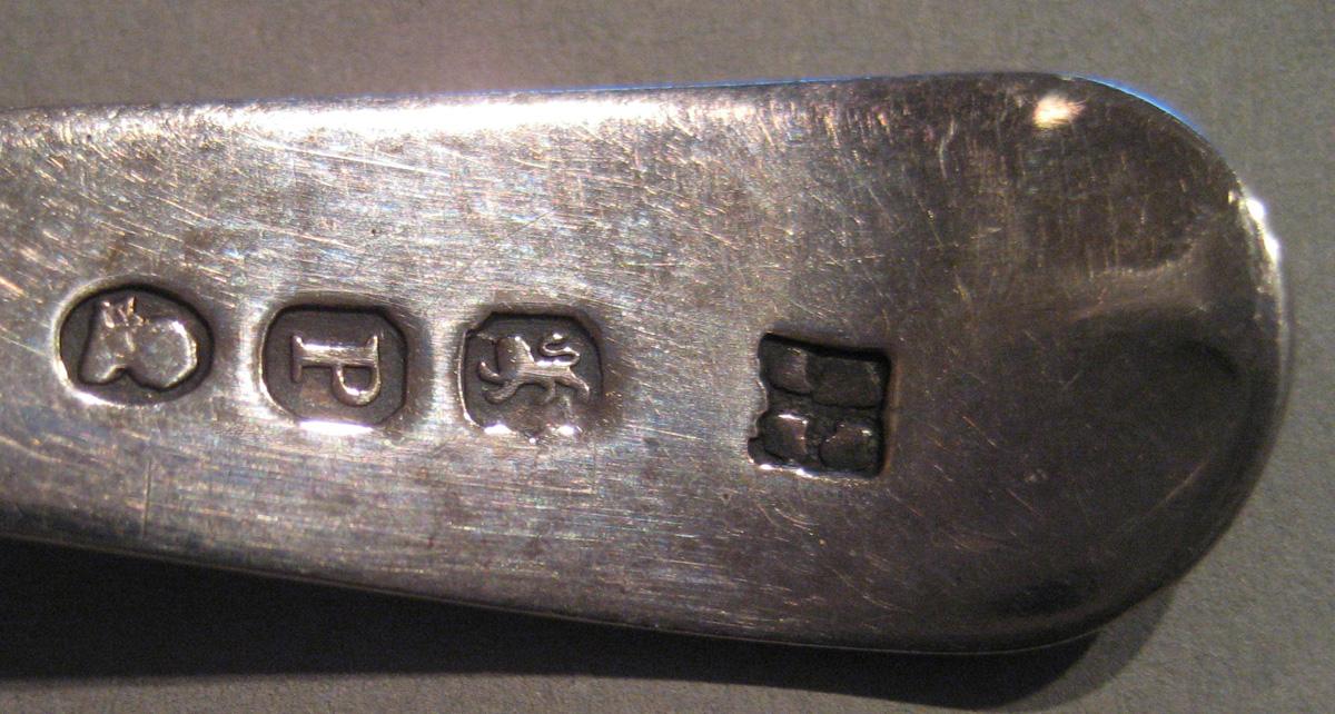 1998.0004.101 Silver Ladle marks