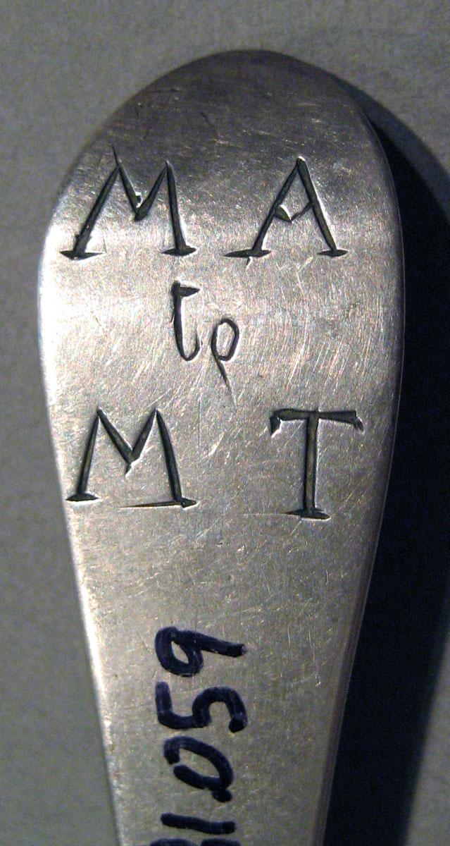 1998.0004.1064 Silver Spoon engraving