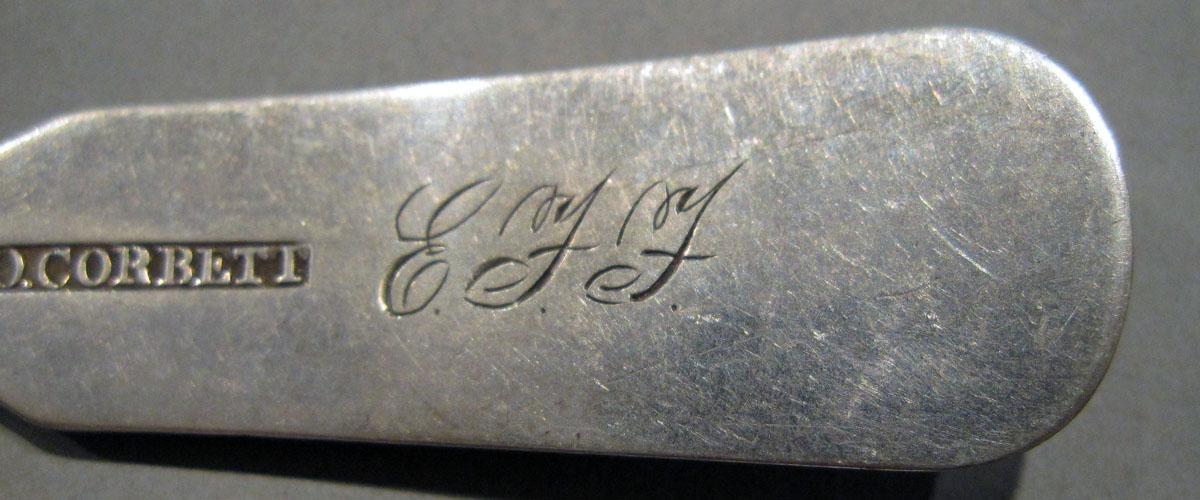 1998.0004.1231.001 Silver Spoon engraving underside