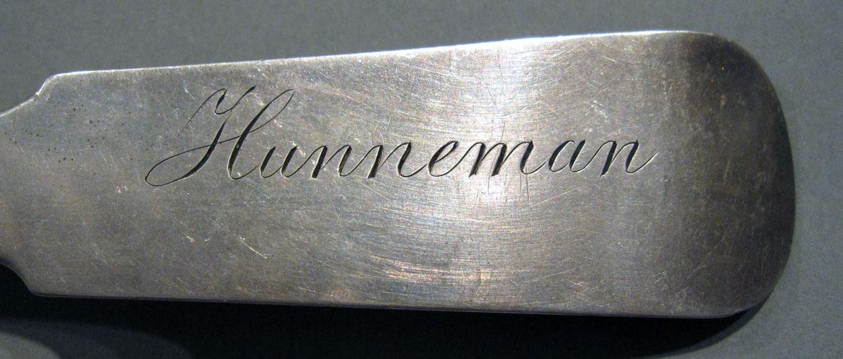 1998.0004.1301 Silver Spoon engraving upper surface