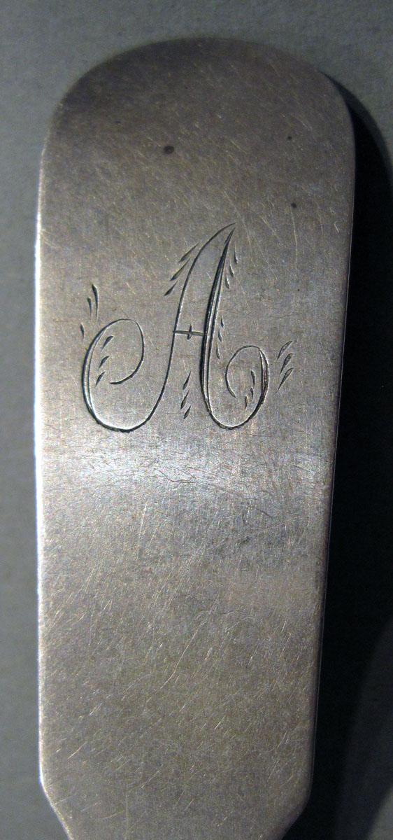 1998.0004.1321.001 Silver Spoon engraving upper surface
