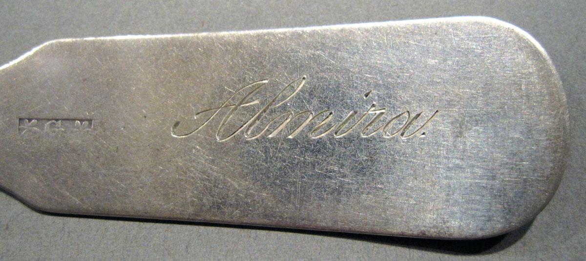 1998.0004.1321.001 Silver Spoon engraving underside
