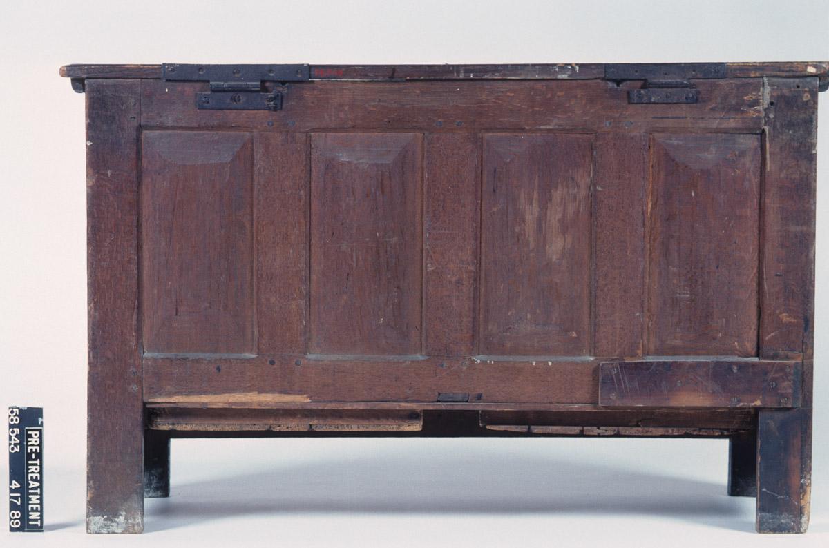 1958.0543 Chest, before conservation treatment, view 2