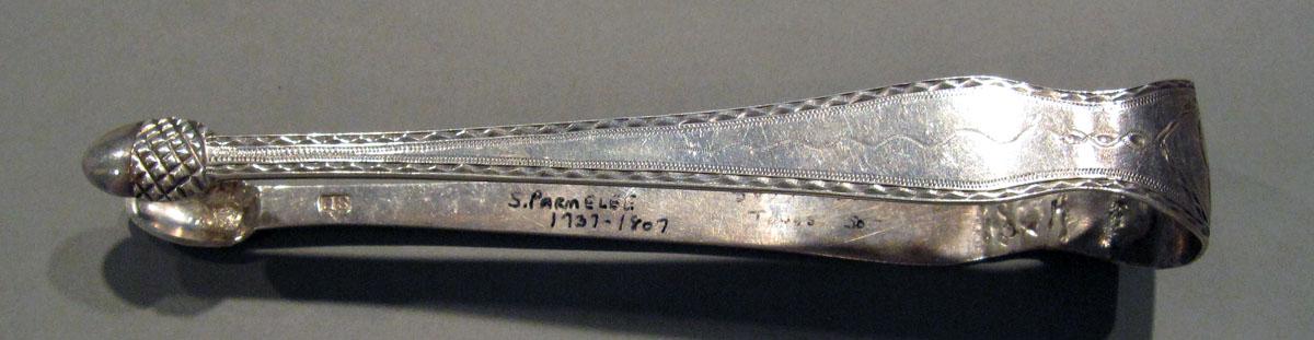 1998.0004.1376 Silver Tongs view 2