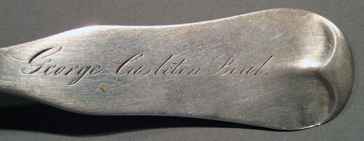 1998.0004.137 Silver Spoon engraving upper surface