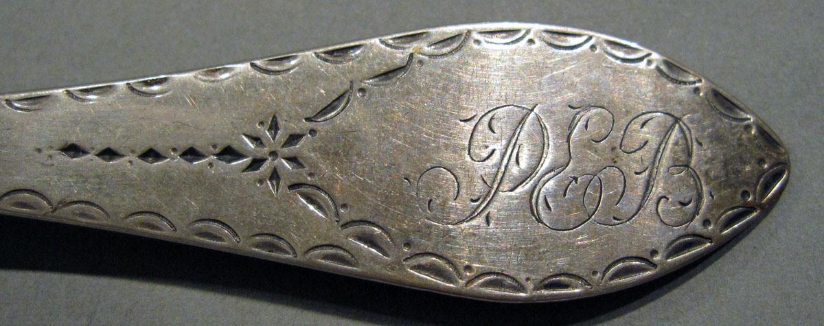 1998.0004.1397 Siver Spoon engraving
