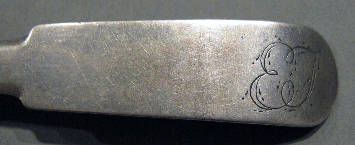 1998.0004.1402 Siver Spoon engraving