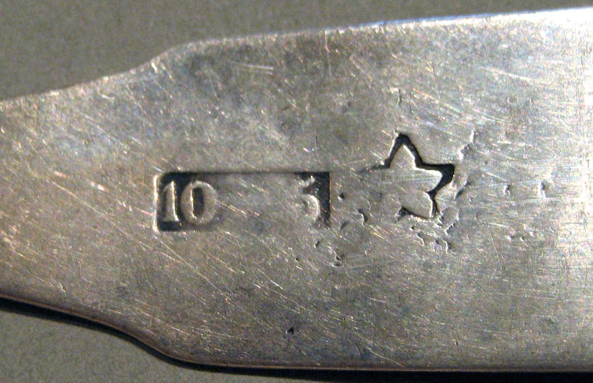 1998.0004.141 Silver Spoon marks