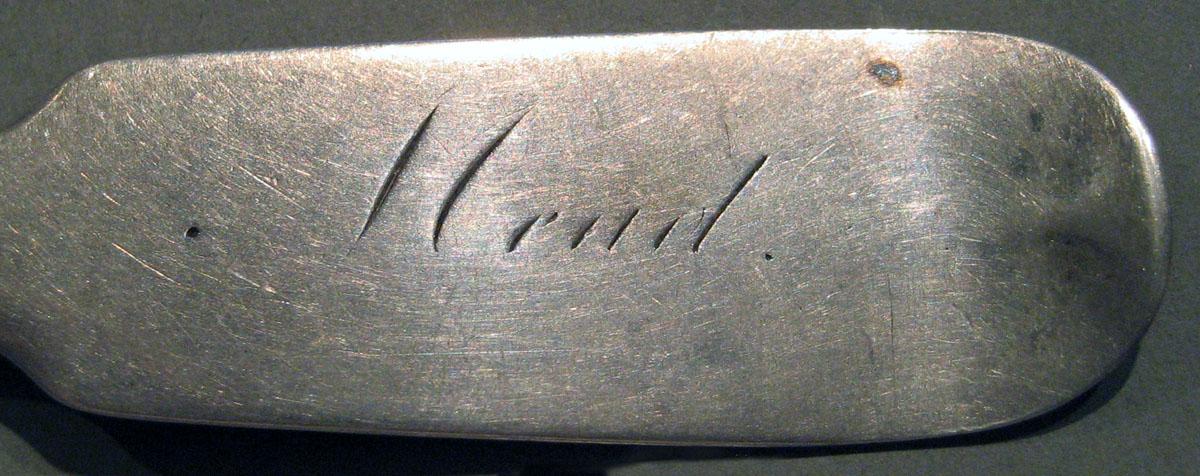 1998.0004.142 Silver Spoon engraving