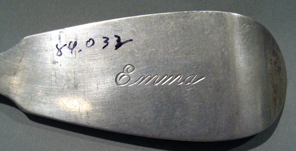 1998.0004.1434 Silver Spoon engraving underside