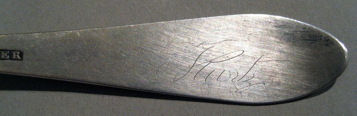 1998.0004.1445 Silver Spoon engraving underside