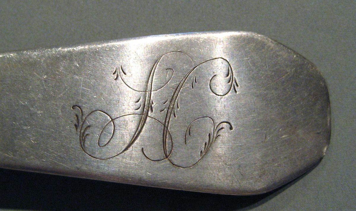 1998.0004.144 Silver Spoon engraving upper surface