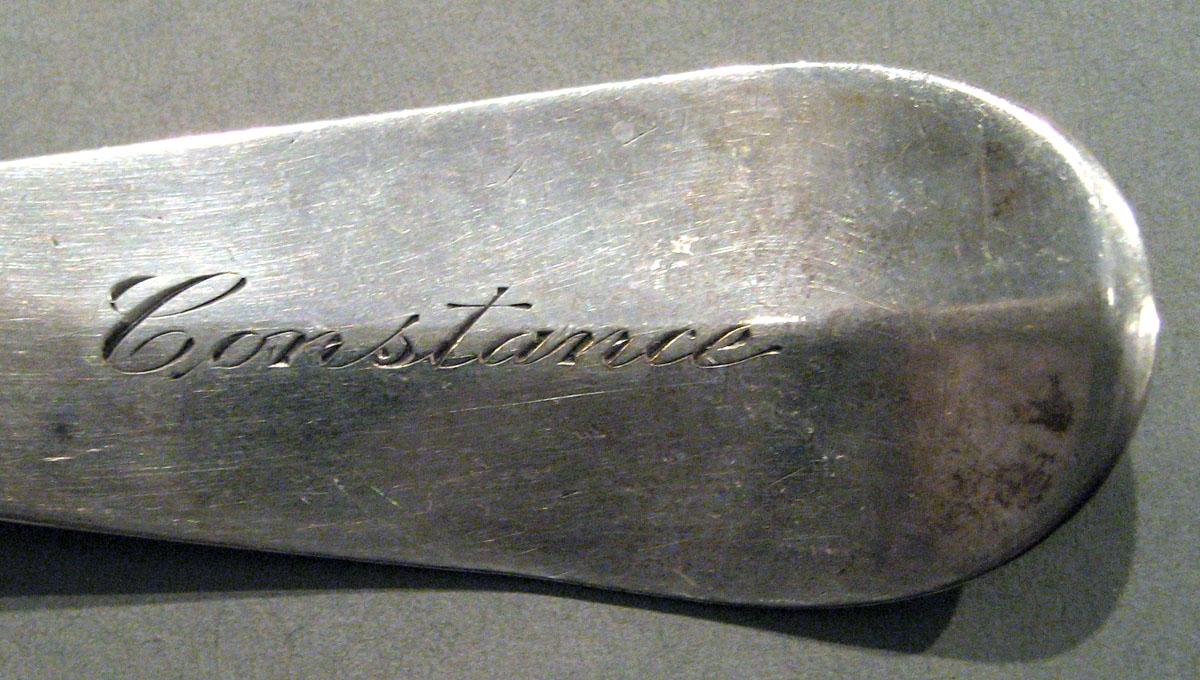 1998.0004.1485 Silver Spoon engraving upper surface