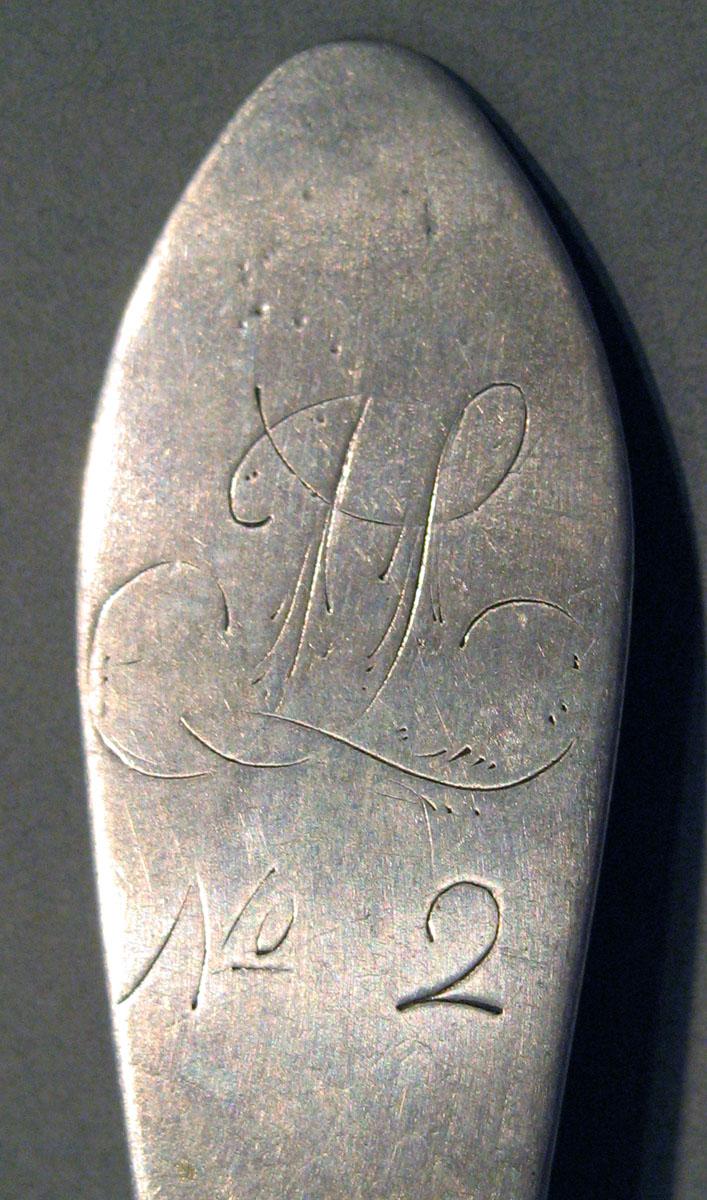1998.0004.1518 Silver Spoon engraving upper surface