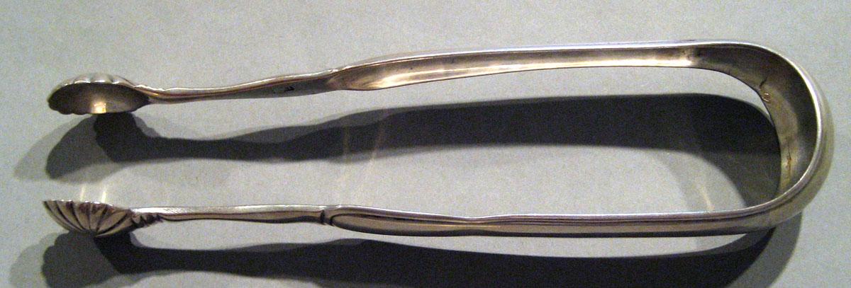1998.0004.162 Silver Tongs view 1