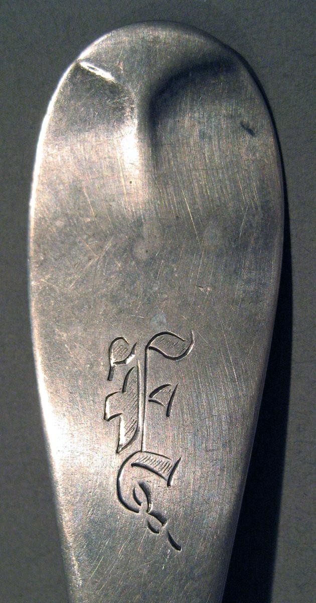 1998.0004.1665 Silver Spoon engraving upper surface
