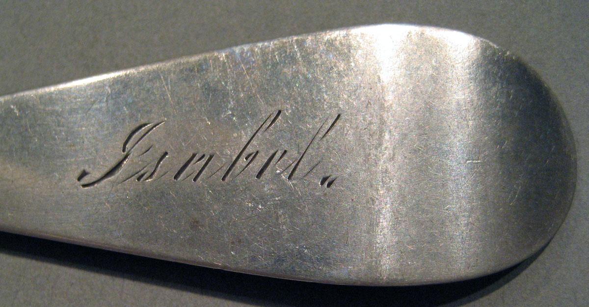 1998.0004.1665 Silver Spoon engraving underside