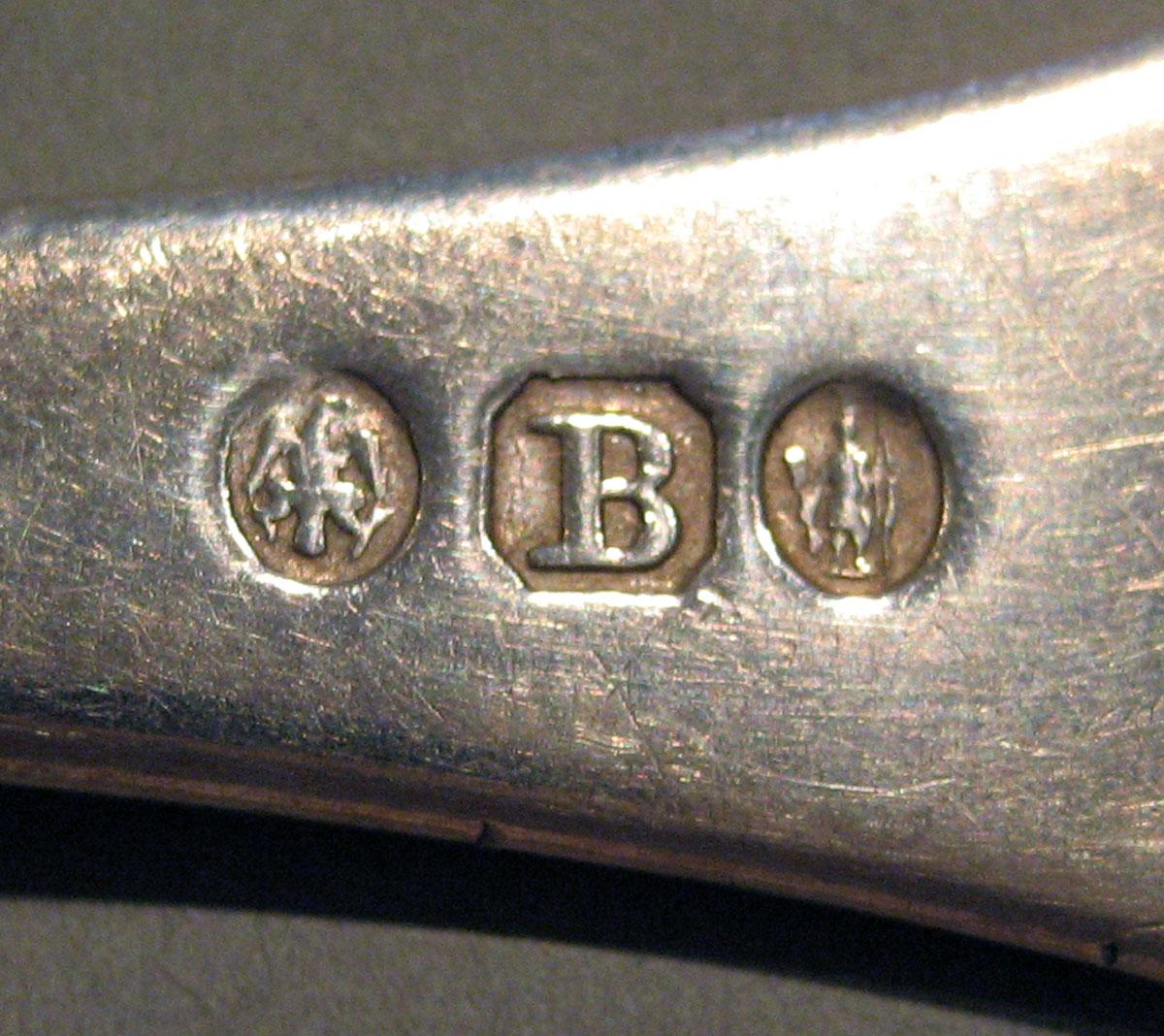 1998.0004.166 Silver Spoon marks
