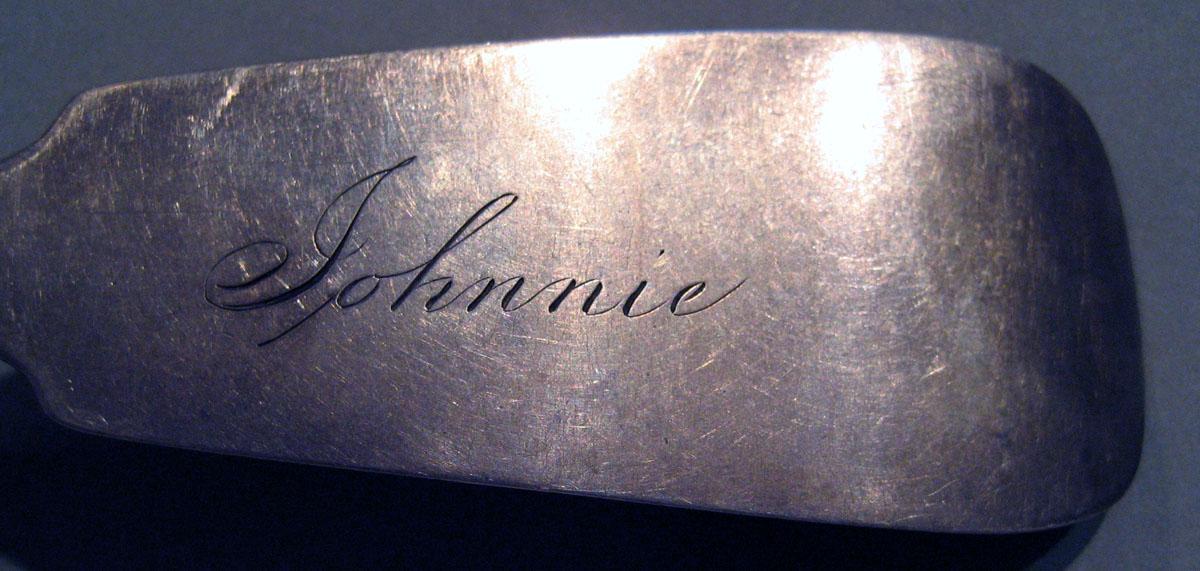 1998.0004.168 Silver Spoon engraving