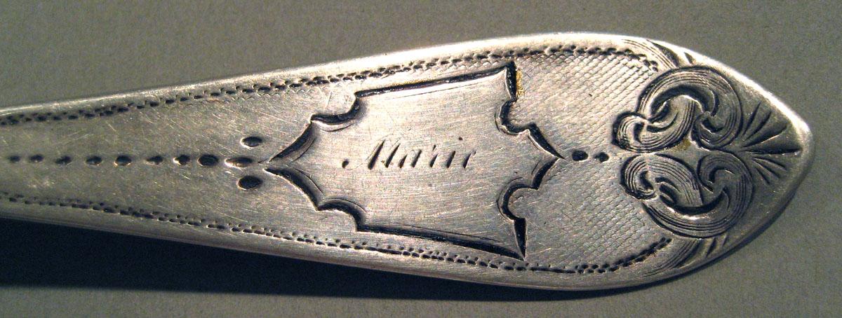 1998.0004.1693 Silver Spoon engraving