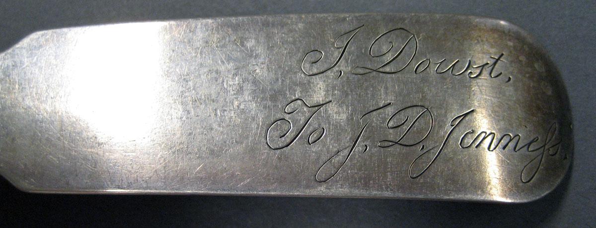 1998.0004.1953 Silver Spoon engraving