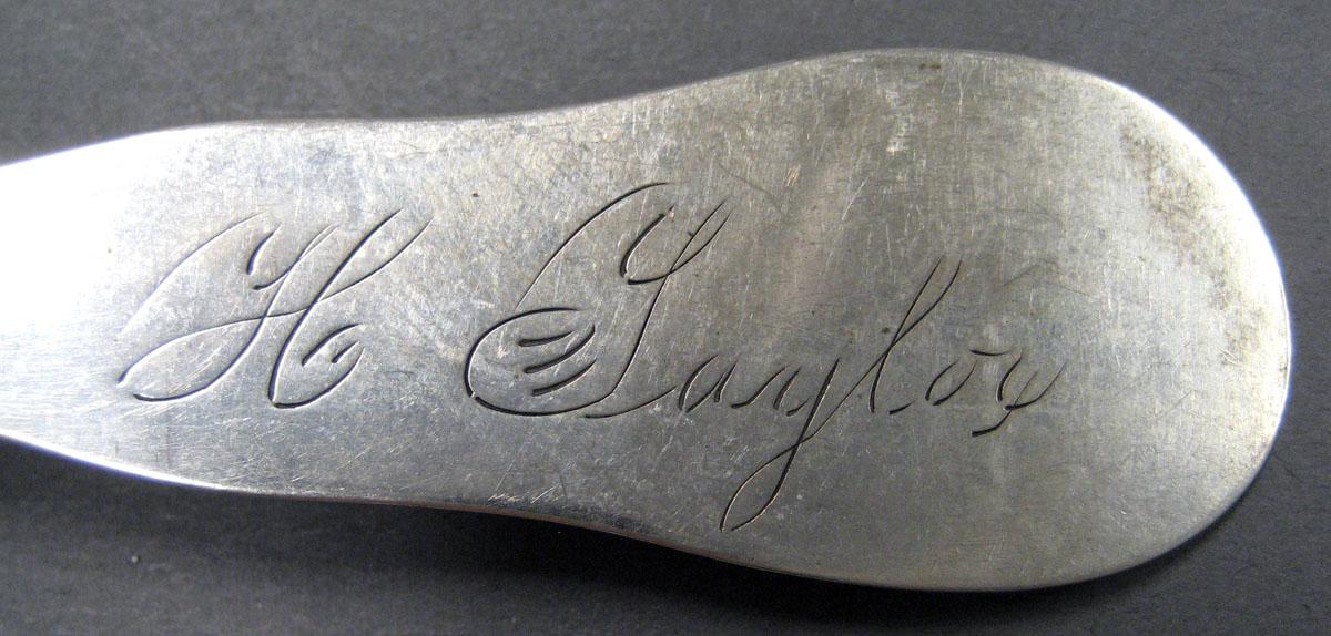 1998.0004.2008.001 Silver Spoon engraving