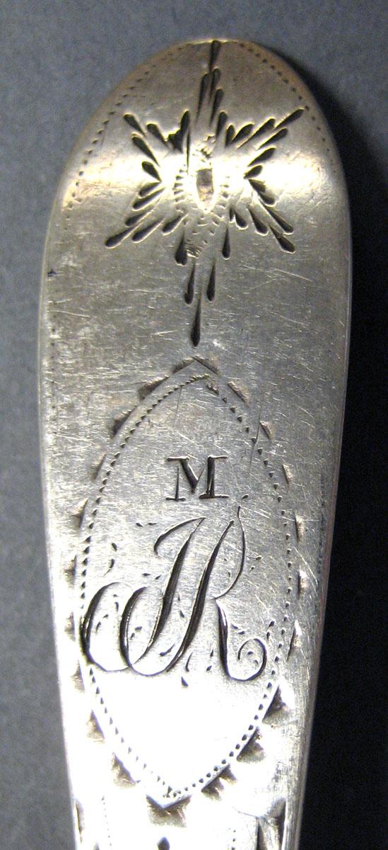 1998.0004.2096 Silver Spoon engraving upper surface