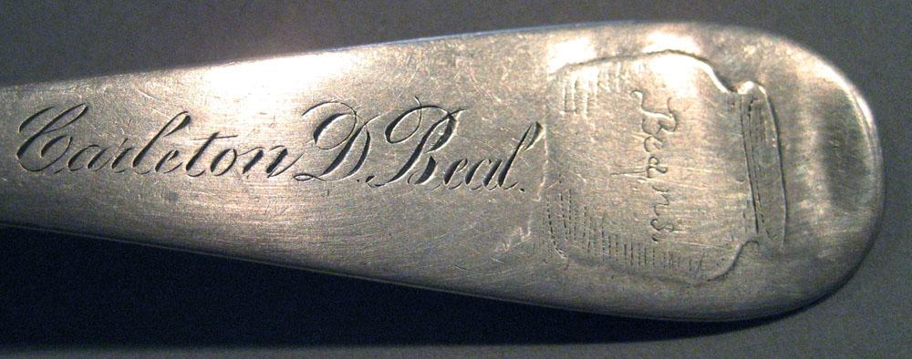 1998.0004.229 Silver Spoon engraving upper surface