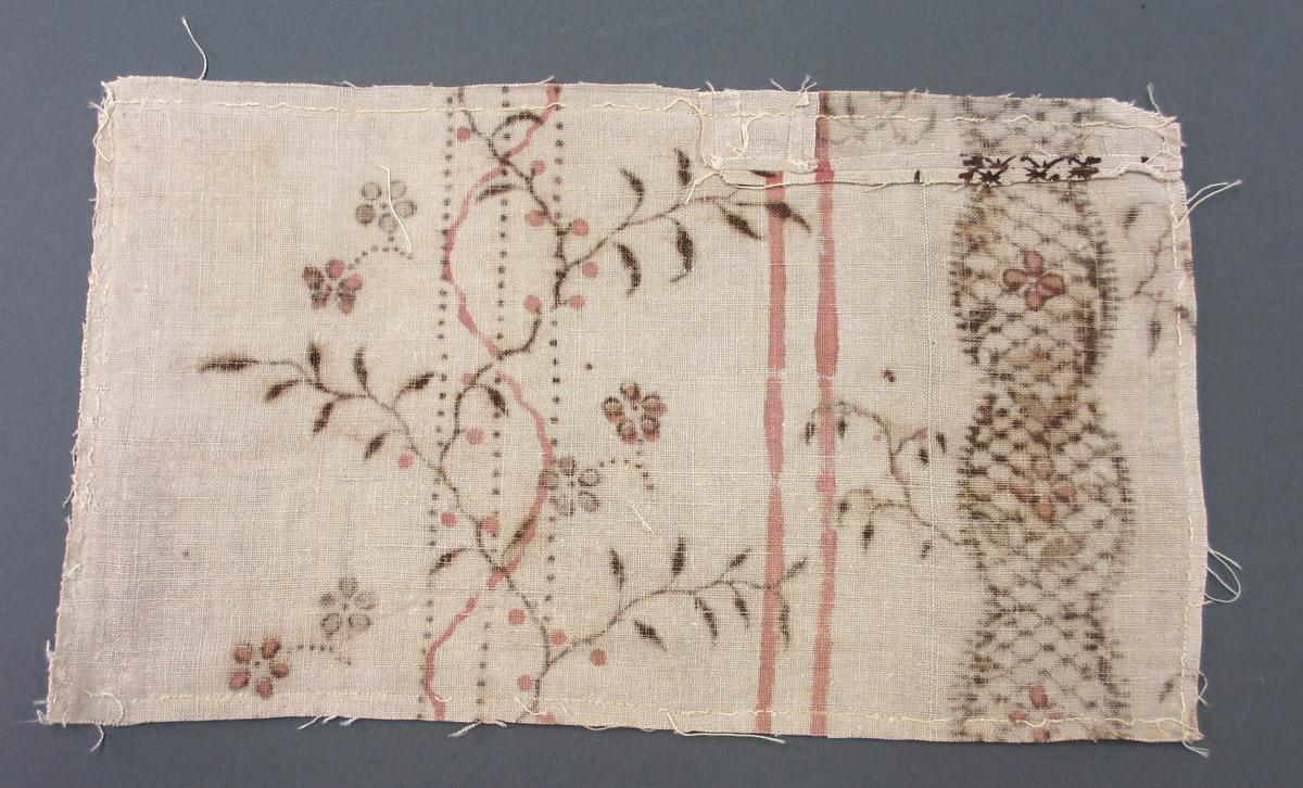 1958.0605.003 Textile, printed reverse