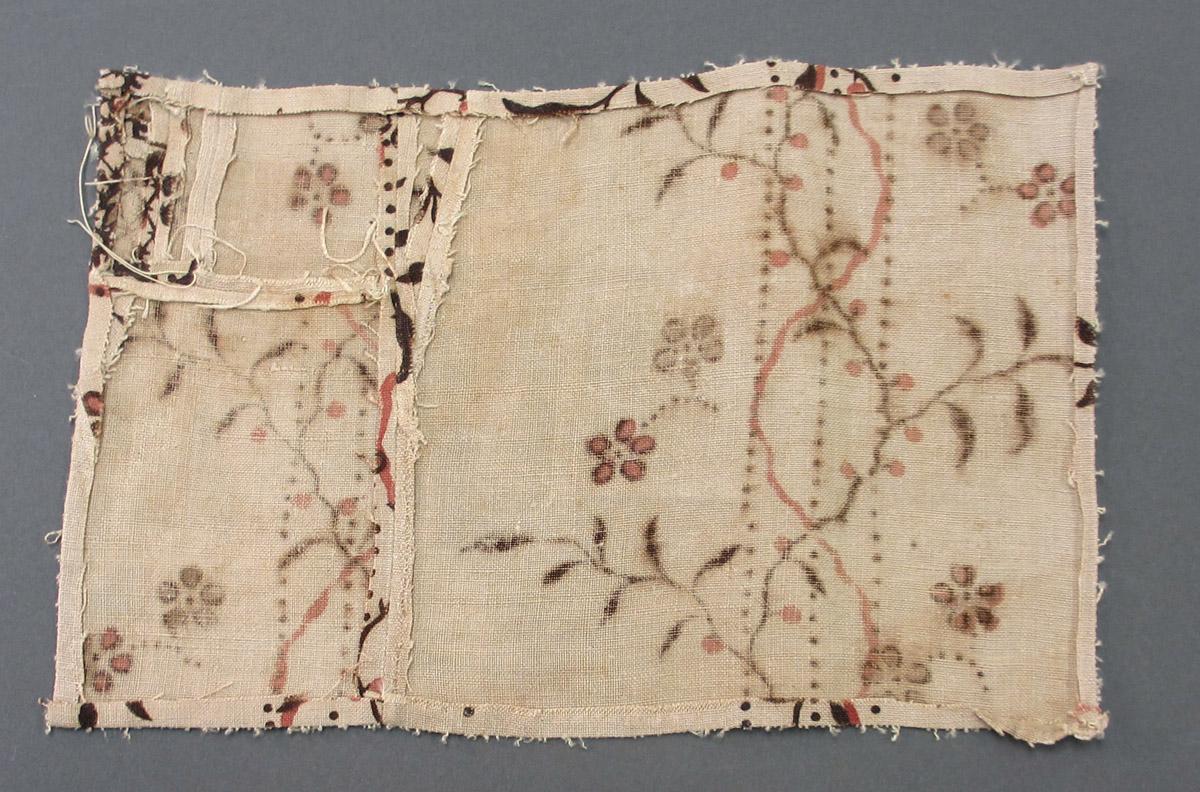 1958.0605.004 Textile, printed reverse