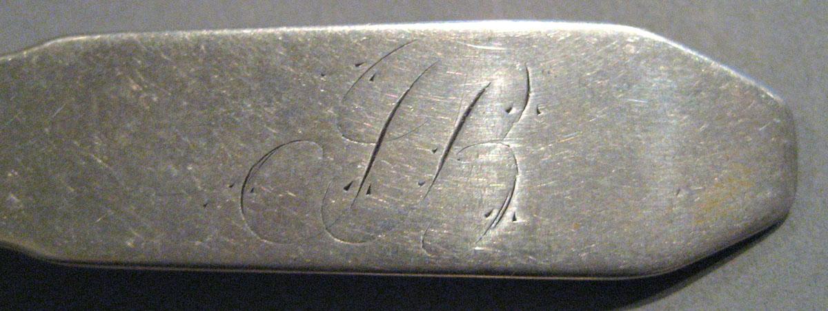 1998.0004.293 Silver Spoon engraving upper surface