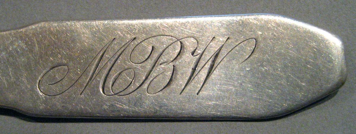 1998.0004.293 Silver Spoon engraving underside