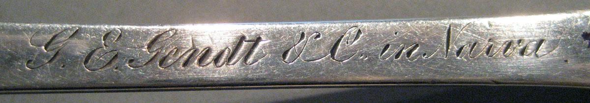 1998.0004.300 Silver Ladle engraving