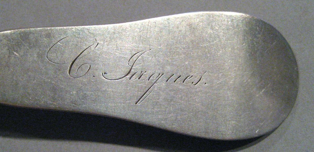 1998.0004.308 Silver Spoon engraving