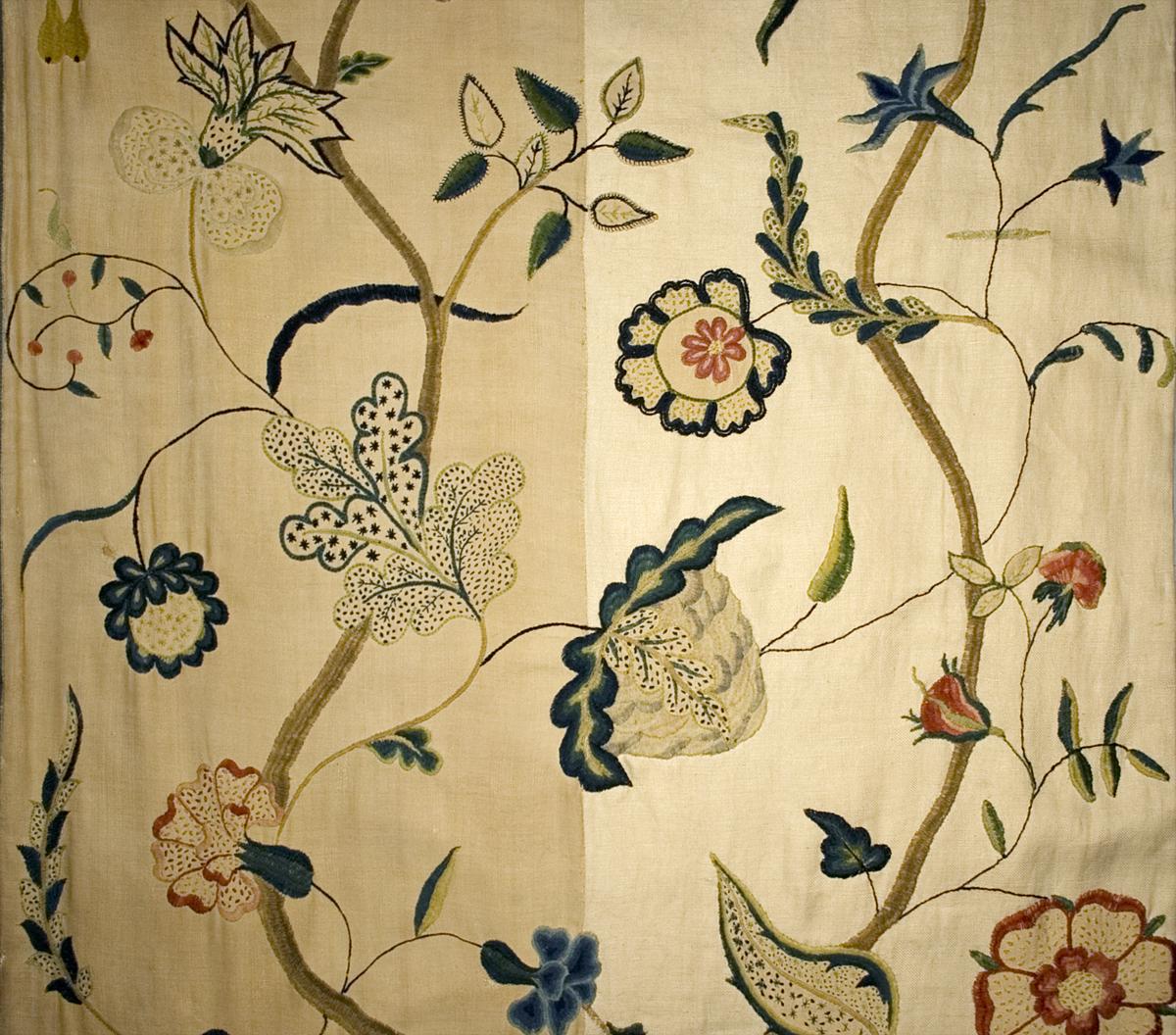 1952.0355.001 A Window Hanging, Side Curtain, Pattern Detail #2