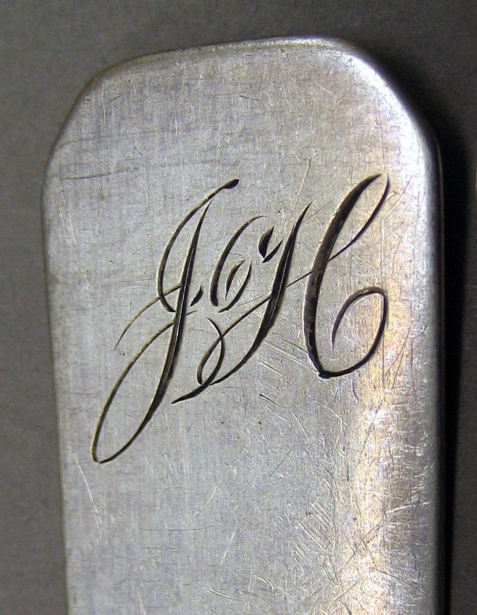 1998.0004.3177 Silver Spoon engraving underside