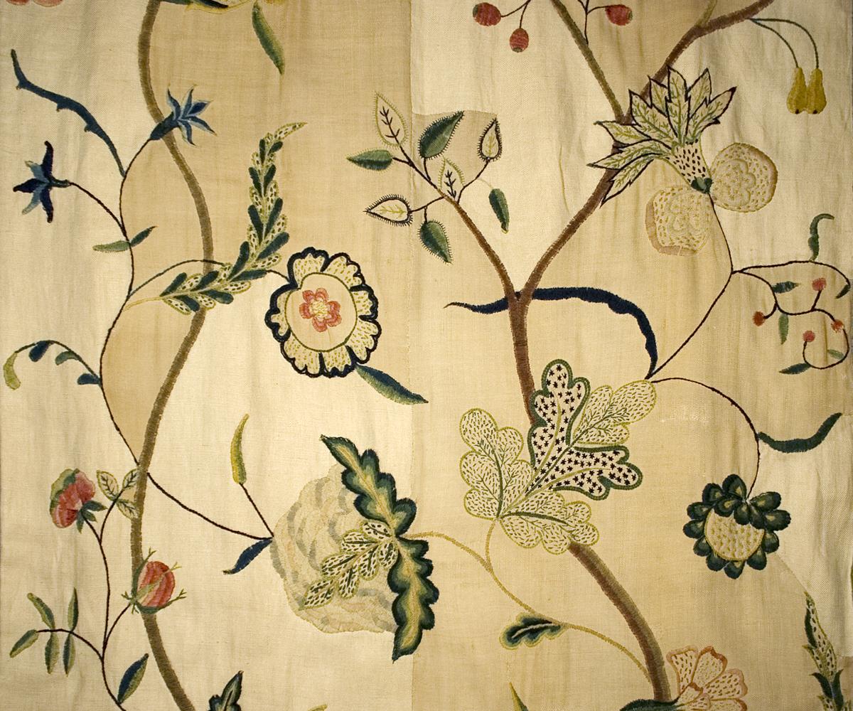 1952.0355.001 B Window Hanging, Side Curtain, Pattern Detail #2