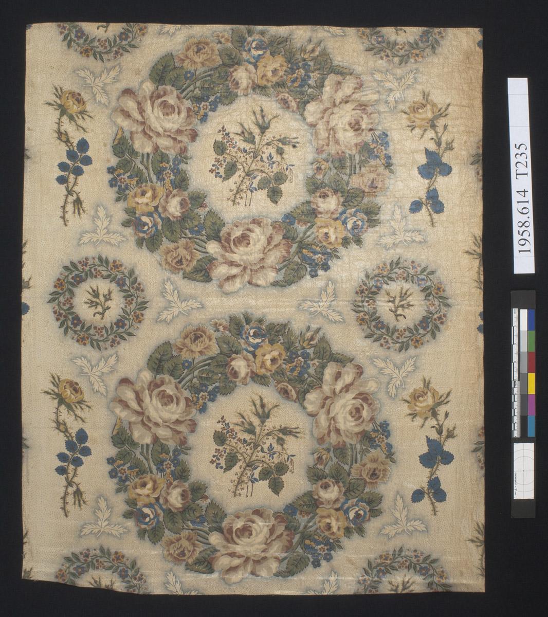 1958.0614 Textile, printed, view 1