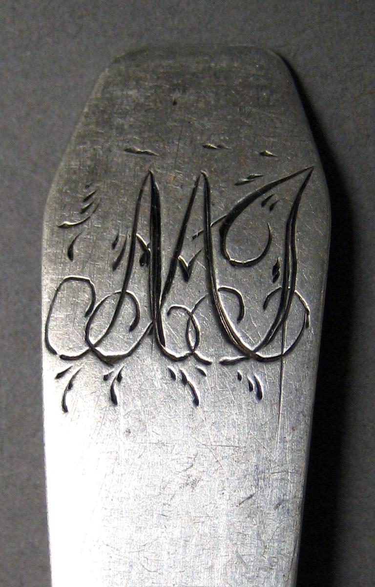1998.0004.3222 Silver Spoon engraving
