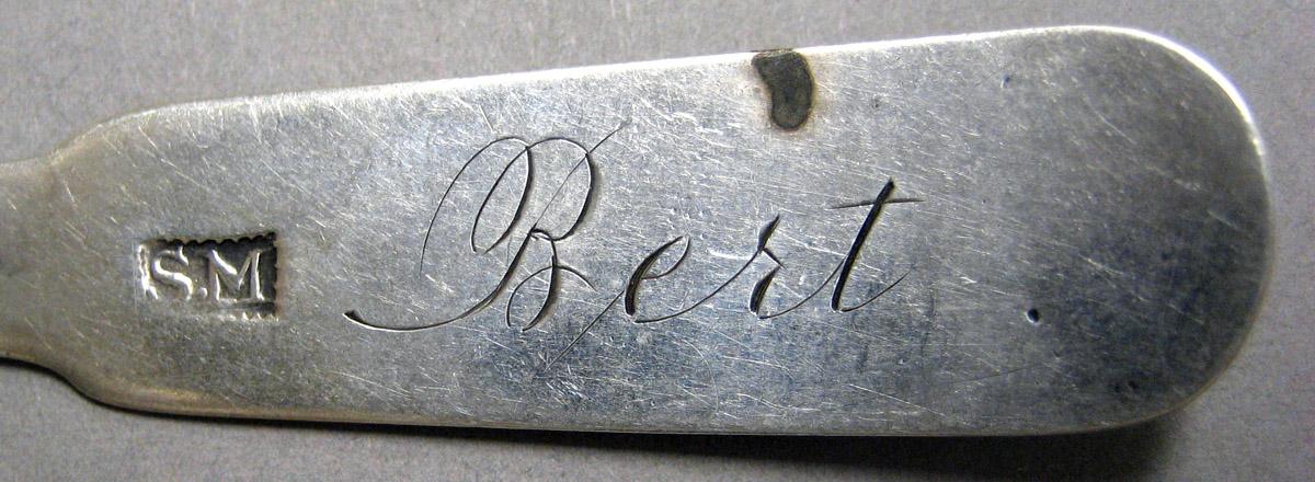 1998.0004.3227 Silver Spoon engraving underside