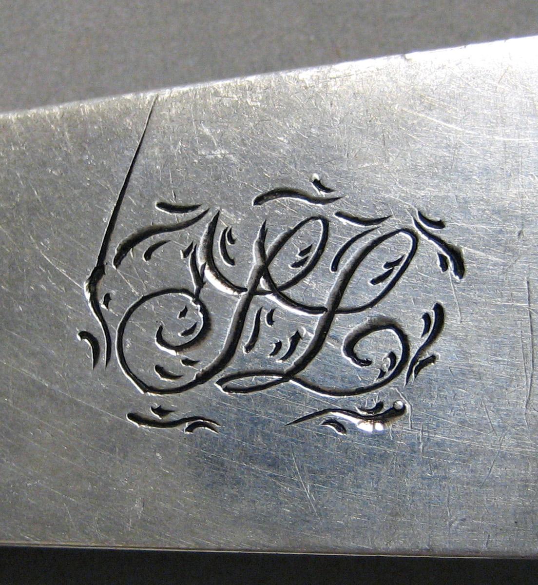 1998.0004.3237 Silver Spoon engraving underside