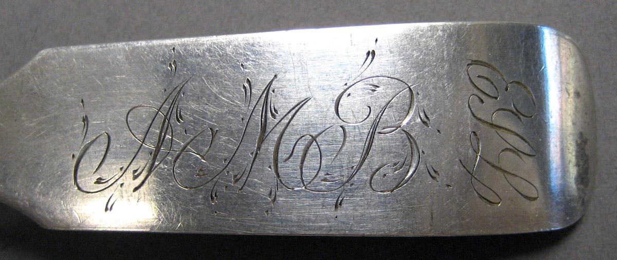 1998.0004.3239 Silver Spoon engraving