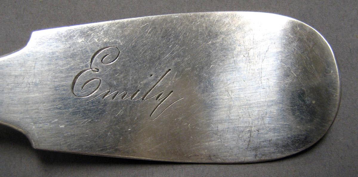 1998.0004.3240 Silver Spoon engraving upper surface