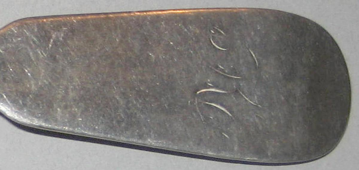 1998.0004.324 Spoon, Teaspoon (inscription)