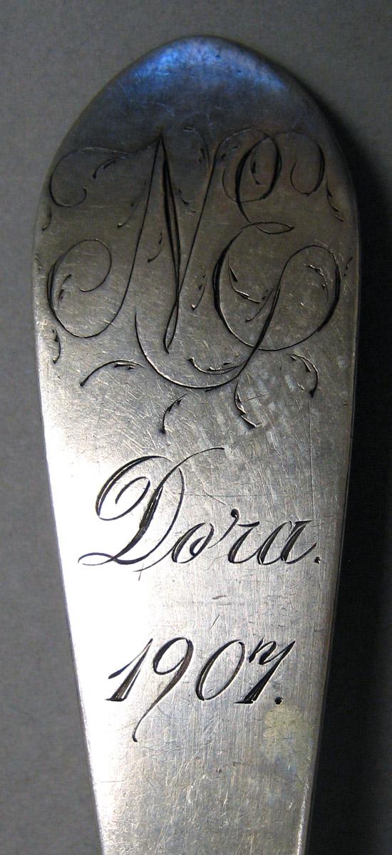 1998.0004.3282 Silver Spoon engraving