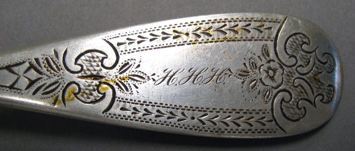 1998.0004.3288 Silver Spoon engraving