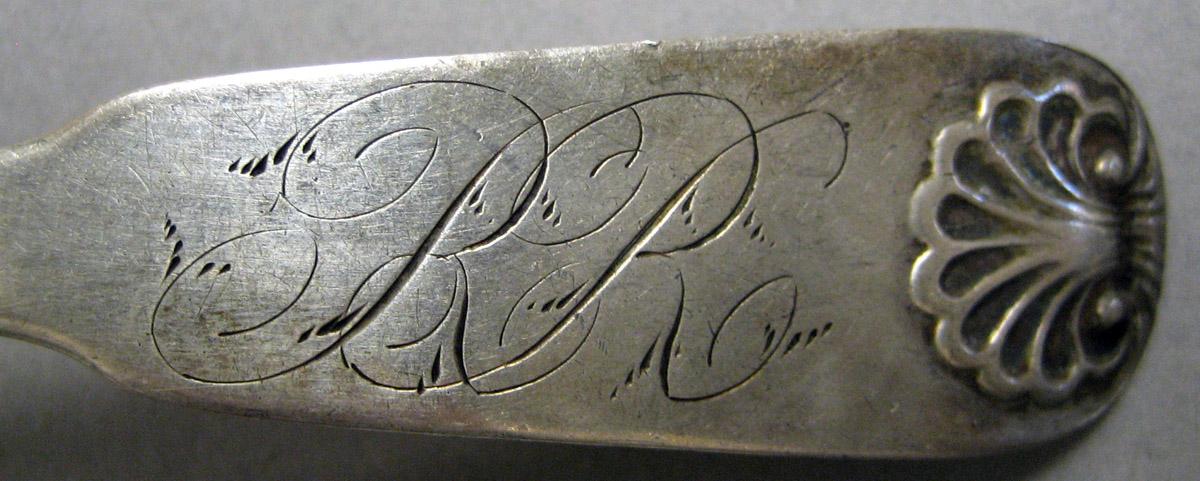 1998.0004.3297 Silver Spoon engraving upper surface