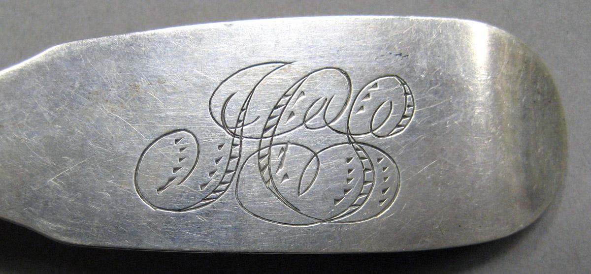 1998.0004.3409.001 Silver spoon engraving