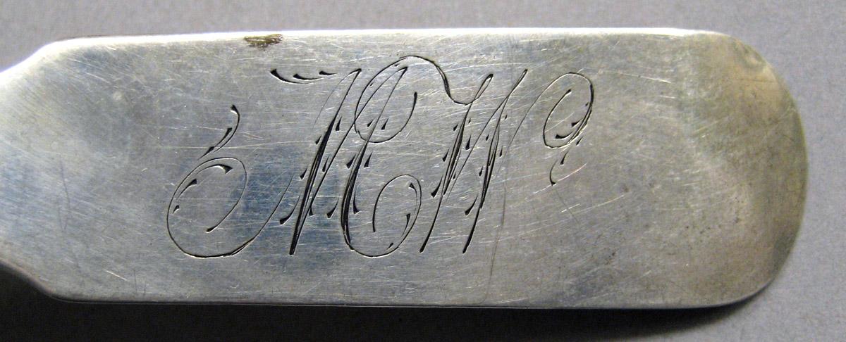 1998.0004.3410 Silver spoon engraving